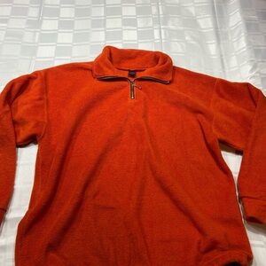 Vintage Morgan Stanley Orange Quarter- Zip Sweater
